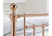 5ft King Size Alex Rose Gold Traditional Metal Bed Frame 3